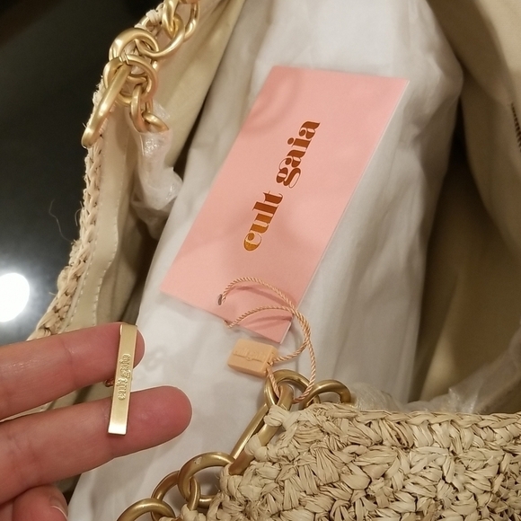 💕CULT GAIA💕 Naima Tote Bag Woven Raffia ~ Off White NWT - Picture 15 of 16